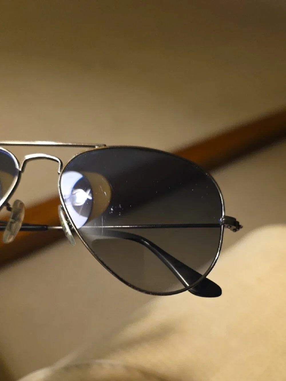Classic Aviator Sunglasses -polarized Lenses 55-18 Scraches Gun Metal